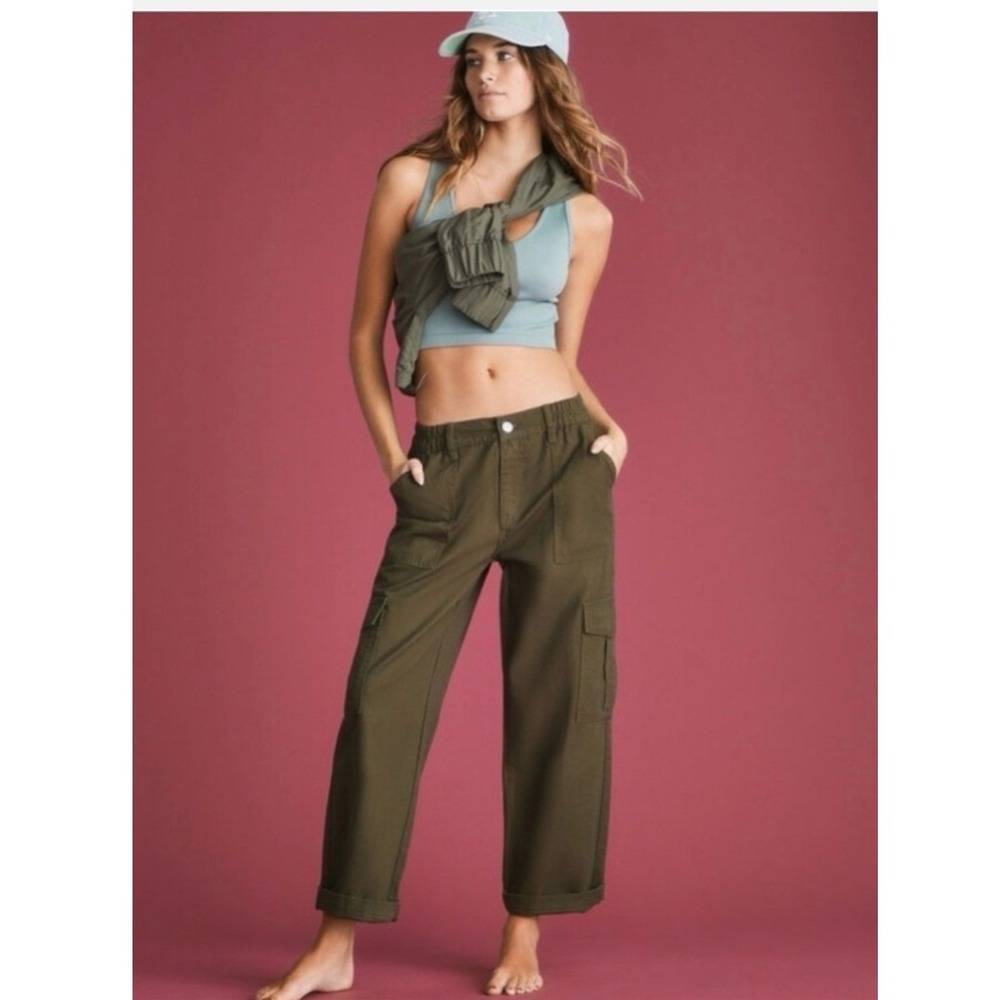 Aeropostale Y2K utility straight leg cargo pant 100% cotton crop baggy M